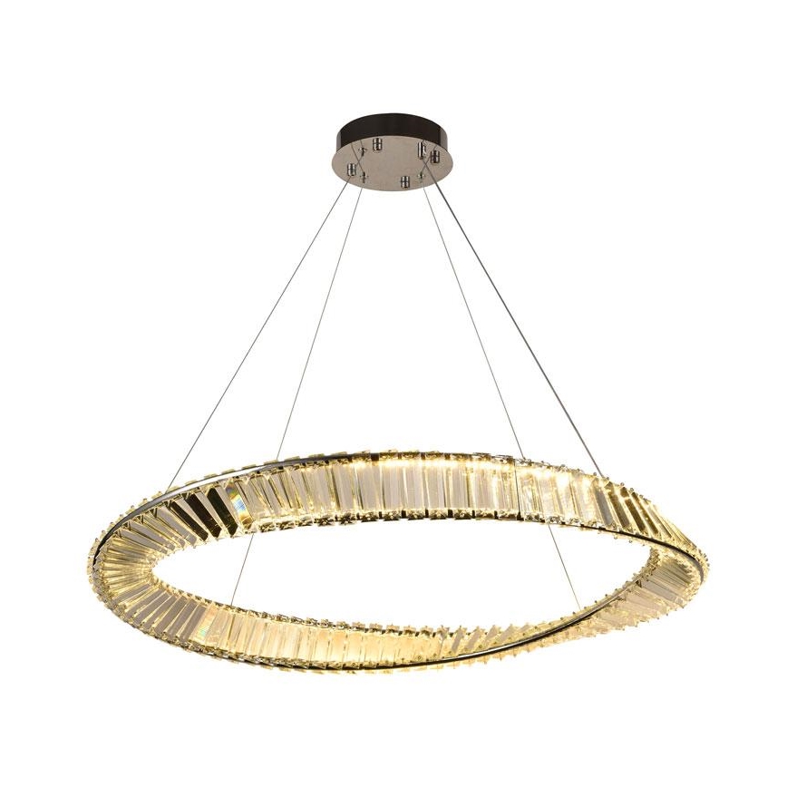 Кришталева підвісна LED люстра з регулюванням яскравості LED/50W/230V 3000-6500K + пульт дистанційного керування