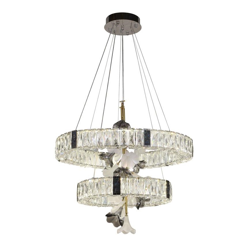 Кришталева підвісна LED люстра з регулюванням яскравості LED/70W/230V 3000-6500K + пульт дистанційного керування