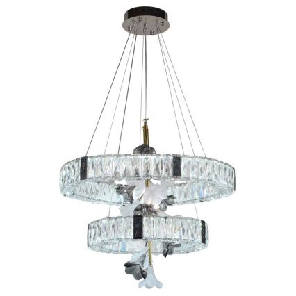 Кришталева підвісна LED люстра з регулюванням яскравості LED/70W/230V 3000-6500K + пульт дистанційного керування