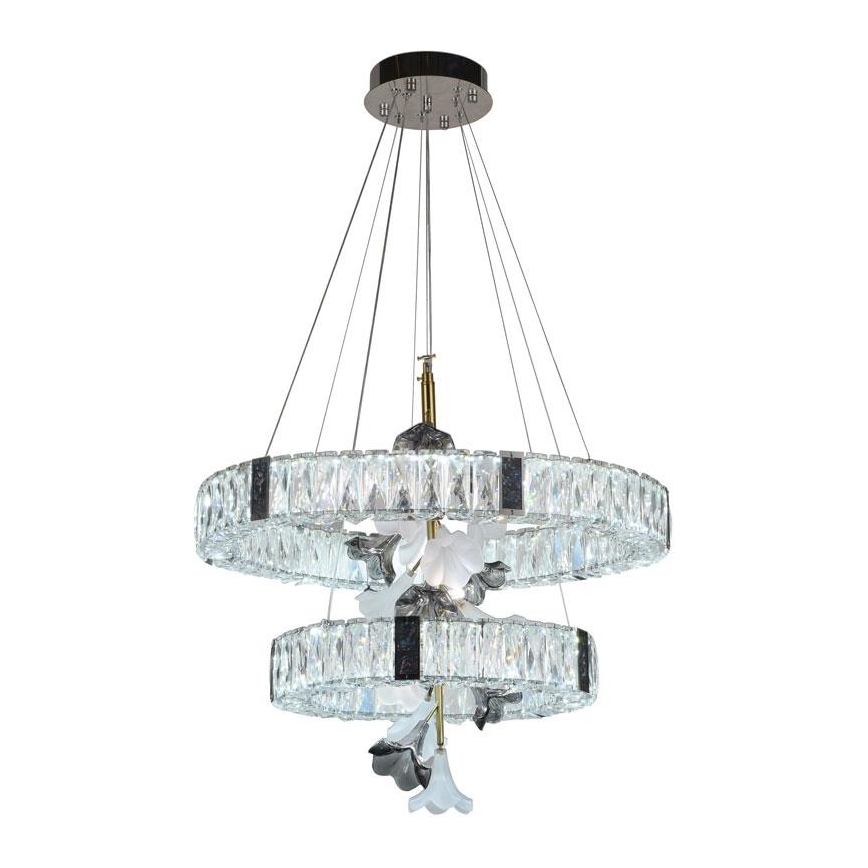 Кришталева підвісна LED люстра з регулюванням яскравості LED/70W/230V 3000-6500K + пульт дистанційного керування