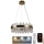 Кришталева підвісна LED люстра з регулюванням яскравості LED/80W/230V 3000-6500K + пульт дистанційного керування