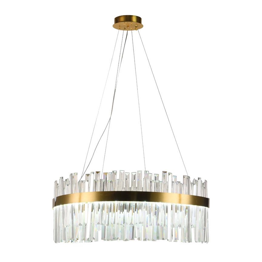 Кришталева підвісна LED люстра з регулюванням яскравості LED/80W/230V 3000-6500K + пульт дистанційного керування