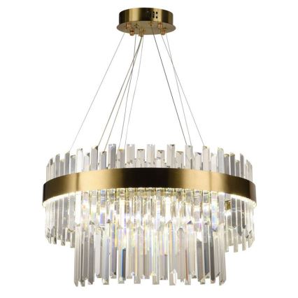 Кришталева підвісна LED люстра з регулюванням яскравості LED/80W/230V 3000-6500K + пульт дистанційного керування