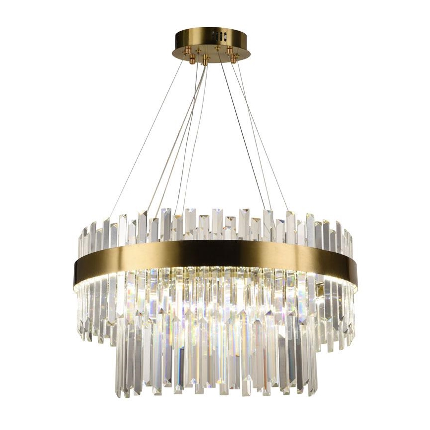 Кришталева підвісна LED люстра з регулюванням яскравості LED/80W/230V 3000-6500K + пульт дистанційного керування
