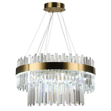 Кришталева підвісна LED люстра з регулюванням яскравості LED/80W/230V 3000-6500K + пульт дистанційного керування