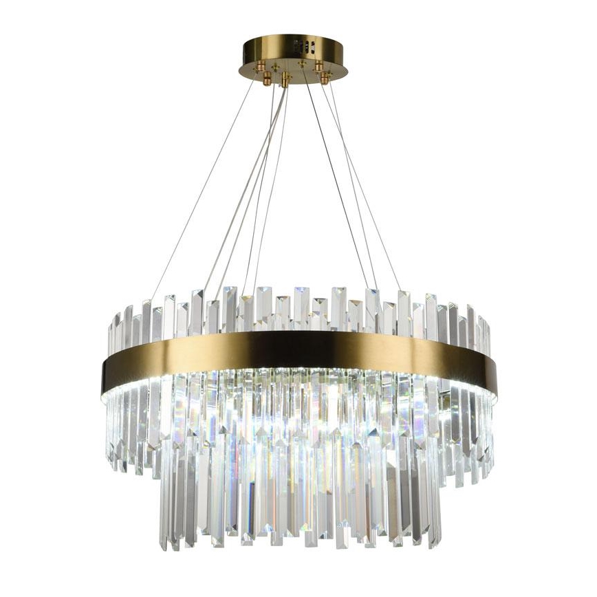 Кришталева підвісна LED люстра з регулюванням яскравості LED/80W/230V 3000-6500K + пульт дистанційного керування