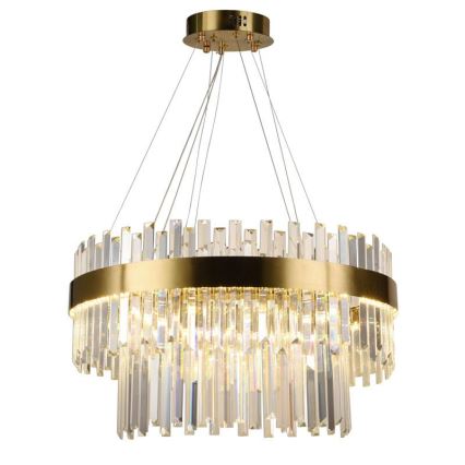 Кришталева підвісна LED люстра з регулюванням яскравості LED/80W/230V 3000-6500K + пульт дистанційного керування