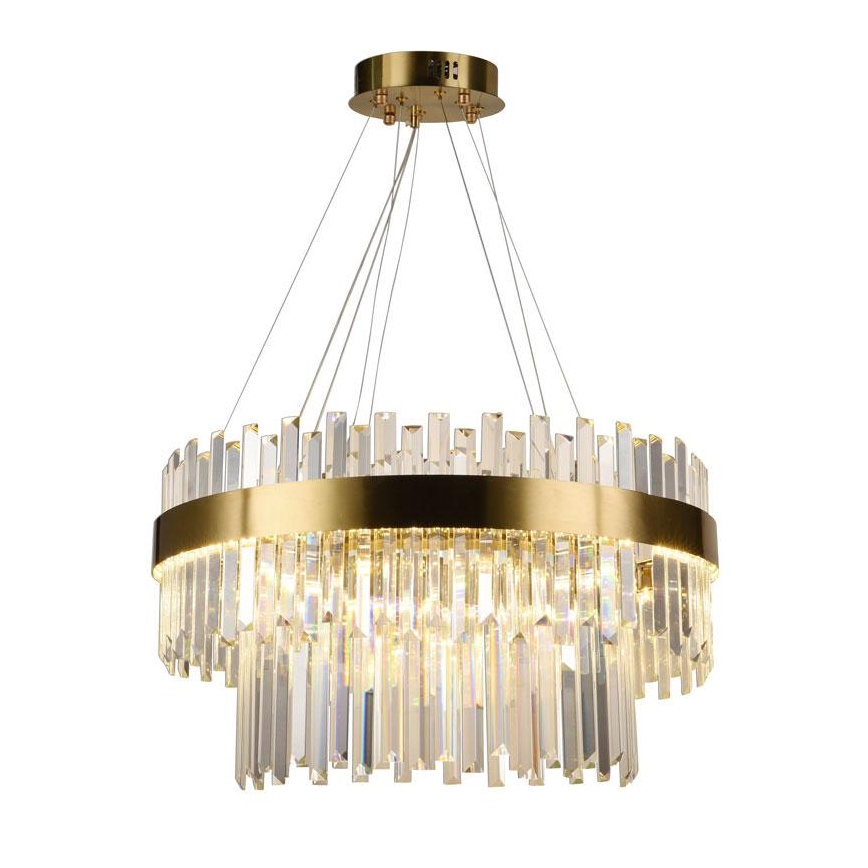 Кришталева підвісна LED люстра з регулюванням яскравості LED/80W/230V 3000-6500K + пульт дистанційного керування