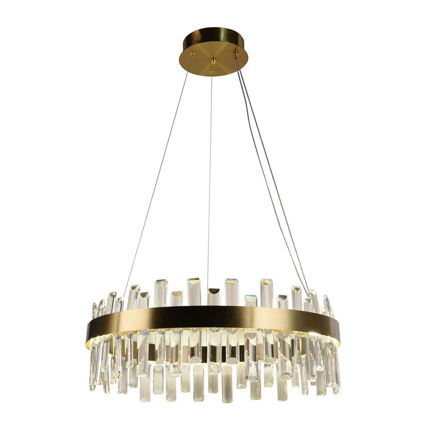 Кришталева підвісна LED люстра з регулюванням яскравості LED/80W/230V 3000-6500K + пульт дистанційного керування