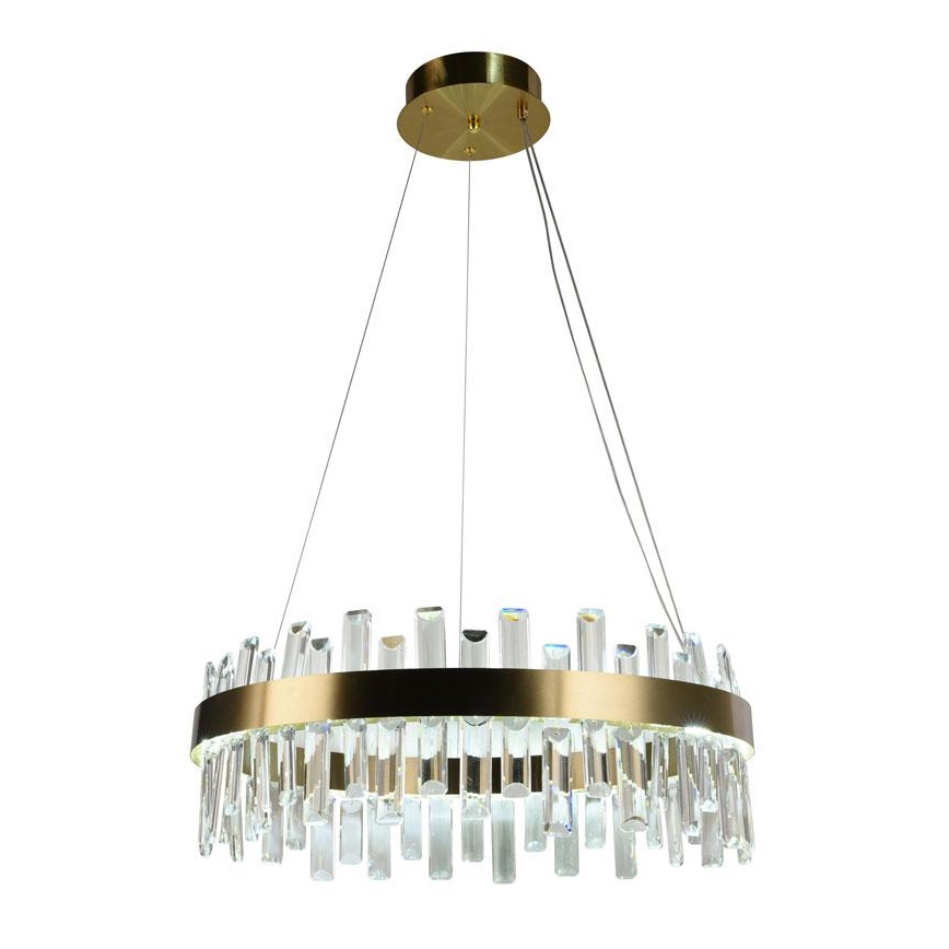 Кришталева підвісна LED люстра з регулюванням яскравості LED/80W/230V 3000-6500K + пульт дистанційного керування