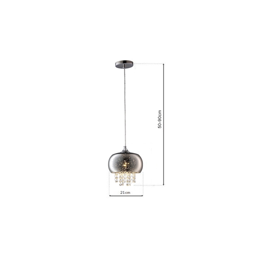 Кришталева підвісна люстра STARLIGHT 1xE14/40W/230V
