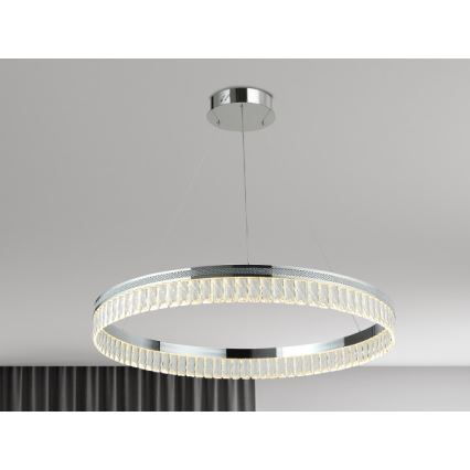 LED-затемнювана кришталева люстра на тросі THALIA LED/55W/230V 3000-6000K, діаметр 80 см + дистанційне керування