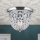 Кришталевий стельовий світильник PLAFOND 1xE27/40W/230V діаметр 26 см глянцевий хром
