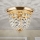 Кришталевий стельовий світильник PLAFOND 1xE27/40W/230V діаметр 26 см золотий