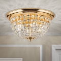 Кришталевий стельовий світильник PLAFOND 6xE27/40W/230V діаметр 47 см золотий