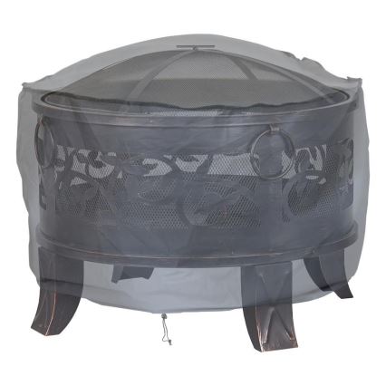 Кришка для вогнища 93x58 см сірого кольору