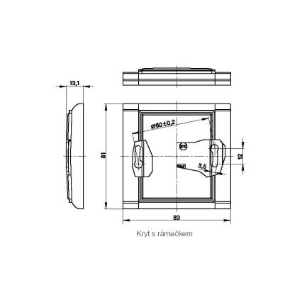 Кришка-заглушка на вимикач ELEMENT K 3902E-A00001 03