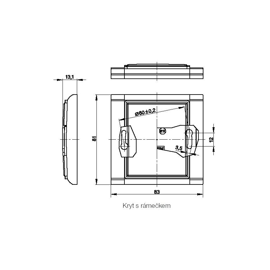 Кришка-заглушка на вимикач ELEMENT K 3902E-A00001 03