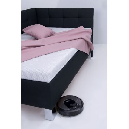 Обитая кровать с матрасом и ящиком для хранения MARIA PETITE 120x200 см антрацит