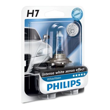Ксеноновая автомобильная лампа Philips WHITEVISION 12972WHVB1 H7 PX26d/55W/12V 3700K