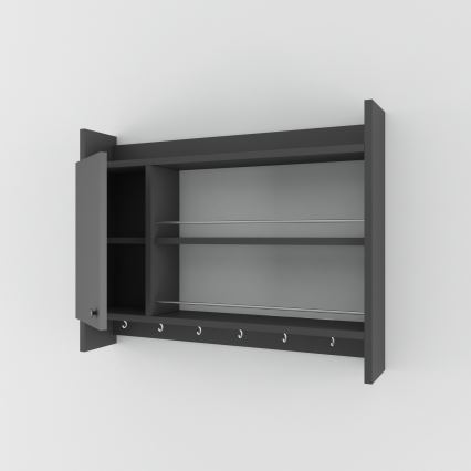 Кухонна настінна полиця KNERR 65x85 см антрацит