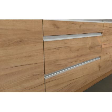 Кухонный гарнитур MARINA 180 см дуб крафт/белый глянец