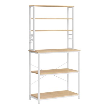 Кухонный полочный стеллаж MARGE, коричневый/белый