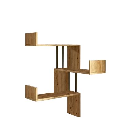 Кутова настінна полиця 109,4x60 см, сосна Atlantic