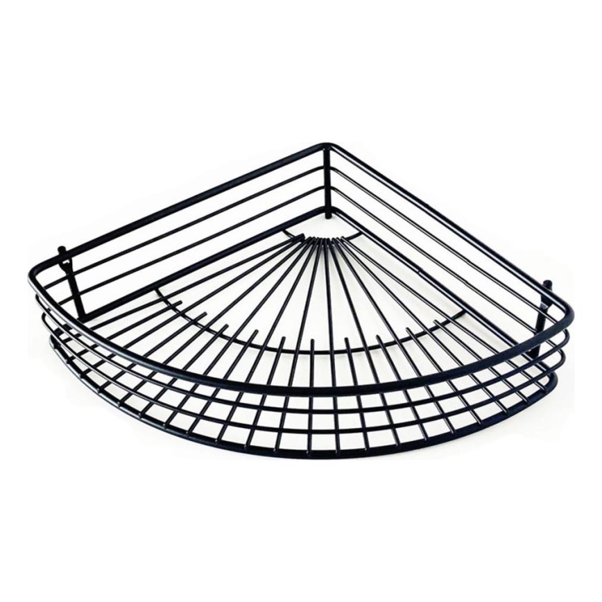 Кутова полиця для душу 22,7x31,5 см чорна
