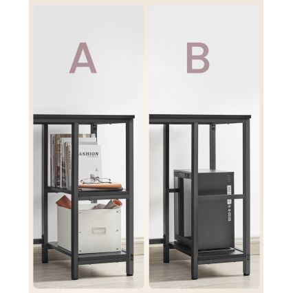 Кутовий письмовий стіл SOLEA чорний