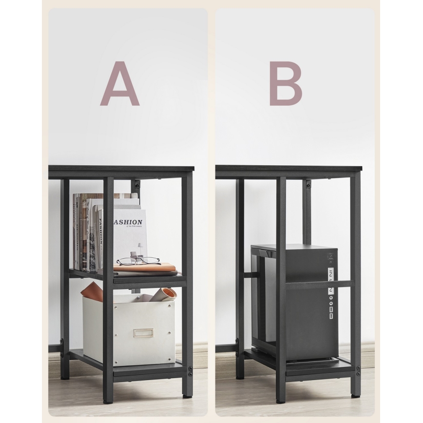 Кутовий письмовий стіл SOLEA чорний