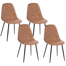 КОМПЛЕКТ 4x Обеденный стул TOGI коричневый