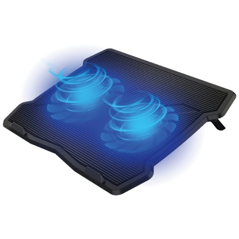 Охолоджуюча підставка для ноутбука 2x вентилятор 2xUSB чорний