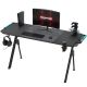 Ігровий стіл FALCON з LED RGB-підсвіткою 156x60 см чорний